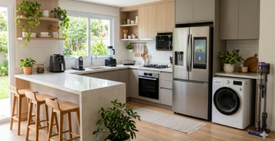 Top 10 eletrodomésticos mais vendidos em 2026: air fryer, geladeira frost free, máquina de lavar, micro-ondas, liquidificador, cafeteira, aspirador de pó, fogão, forno elétrico e sanduicheira, ideais para facilitar tarefas diárias e tornar a casa mais prática e moderna.