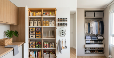 organização da casa sem gastar muito com armário e despensa organizados